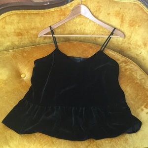 J. crew velvet tank blouse